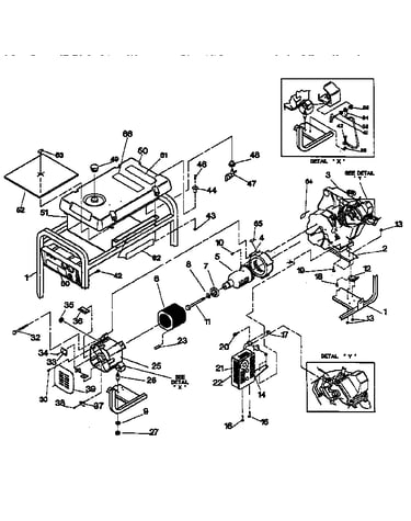 Rotor and startor assy