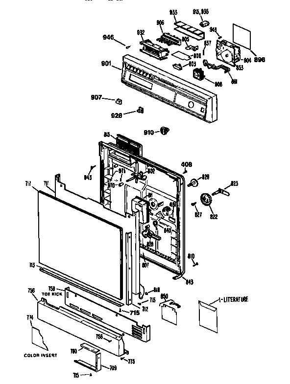 Escutcheon and door assembly
