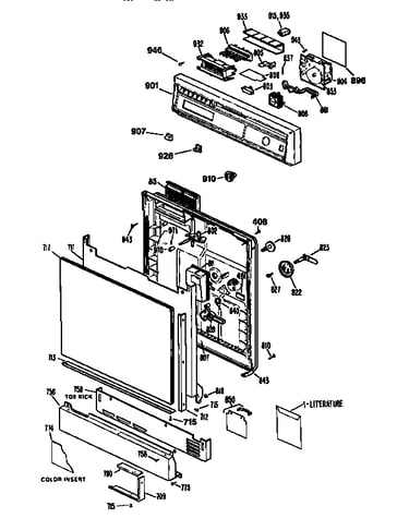 Escutcheon and door assembly