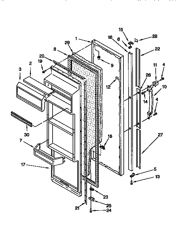 Refrigerator door