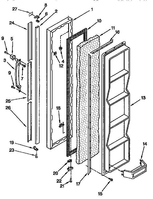 Freezer door