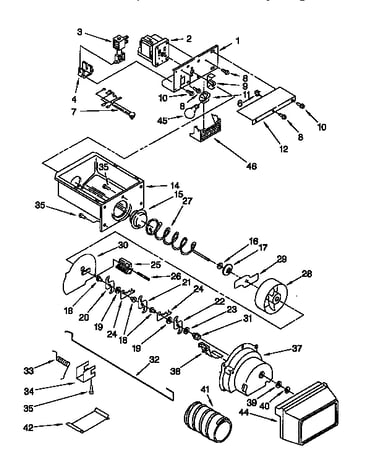 Motor and ice container