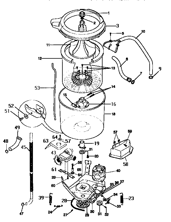 Inner and outer tub