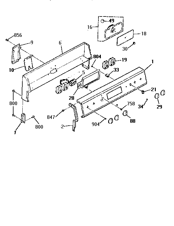 Backguard section
