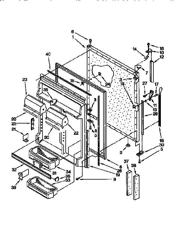 Refrigerator door