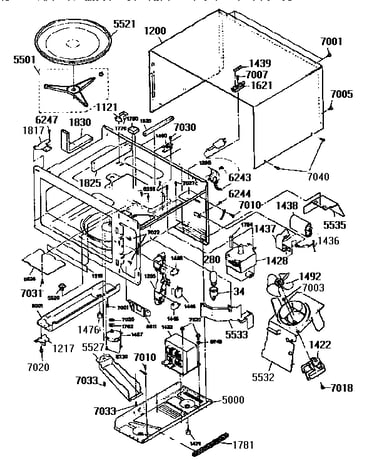 Oven and cabinet