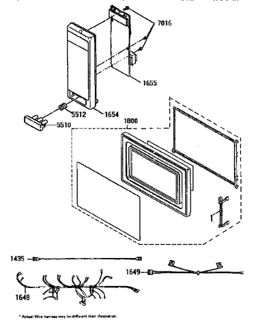 Control panel and door