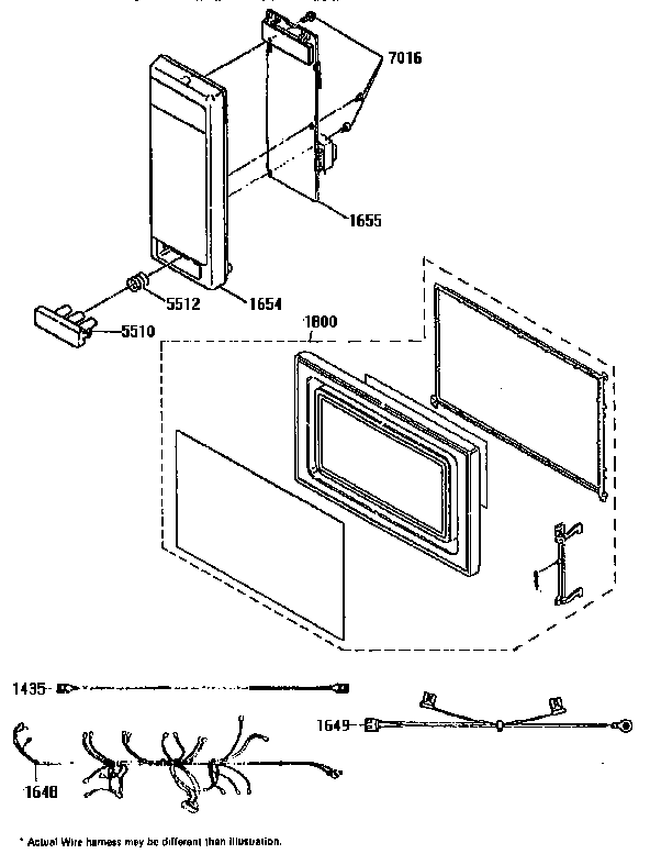 Control panel and door