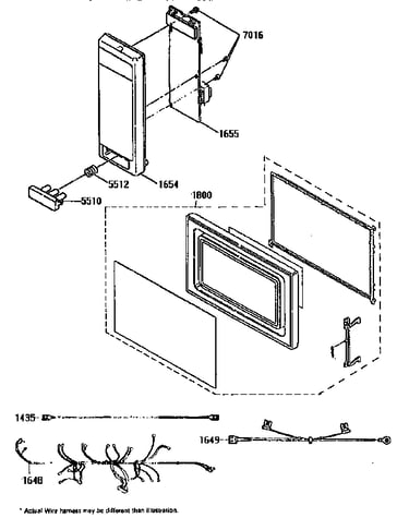 Control panel and door
