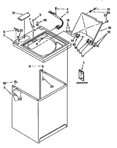 Top and cabinet