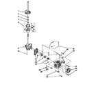 Kenmore 11092595500 brake,clutch,gearcase,motor&pump diagram