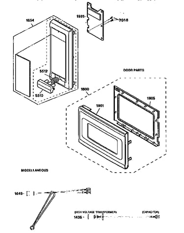 Control panel and door