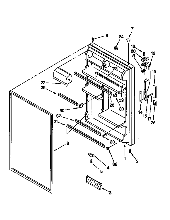 Refrigerator door