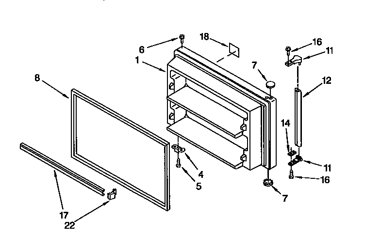 Freezer door