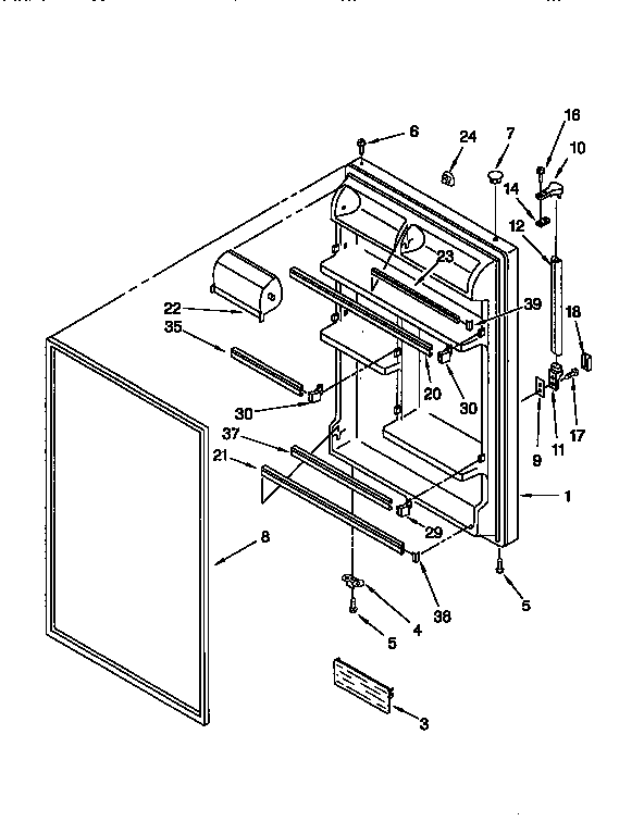 Refrigerator door