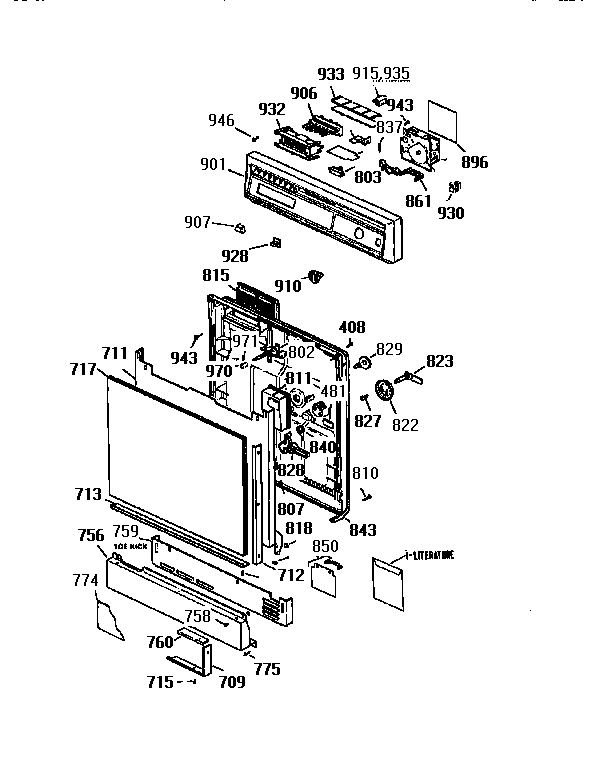 ESCUTCHEON AND DOOR ASSEMBLY