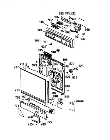 Escutcheon and door assembly