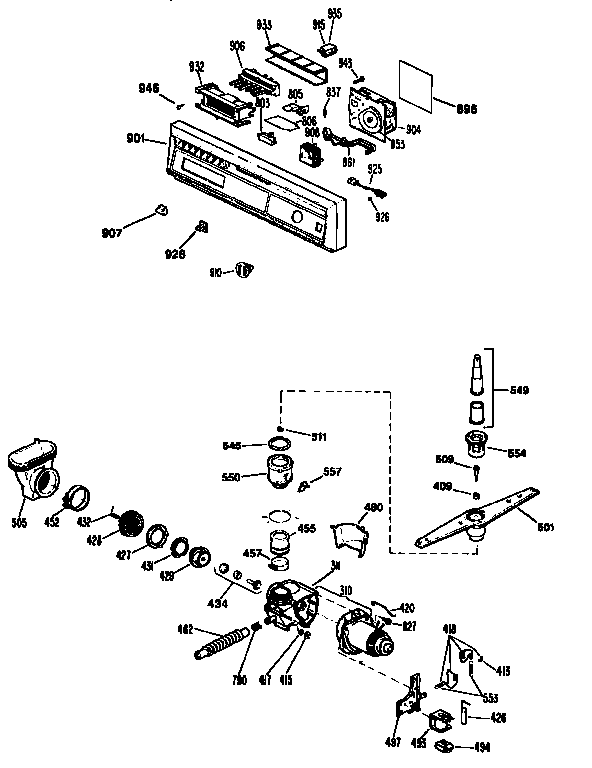 Escutcheon and motor assembly