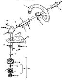 Handle and stringhead assembly