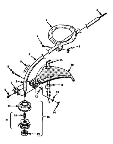 Handle and stringhead assembly