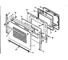 Amana ART661E oven door assembly diagram