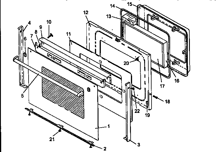 Oven door assembly