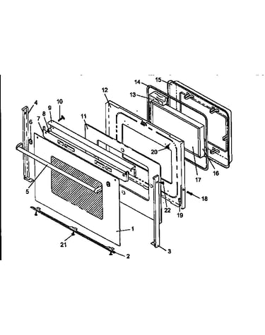 Oven door assembly