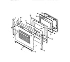 Amana ART663E oven door assembly diagram