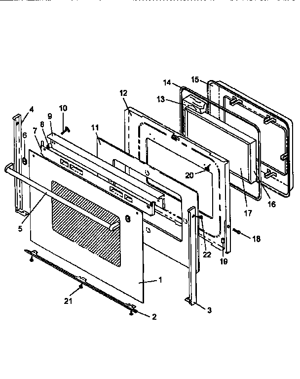 Oven door assembly