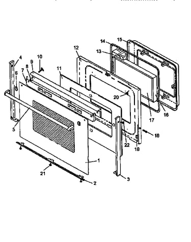 Oven door assembly