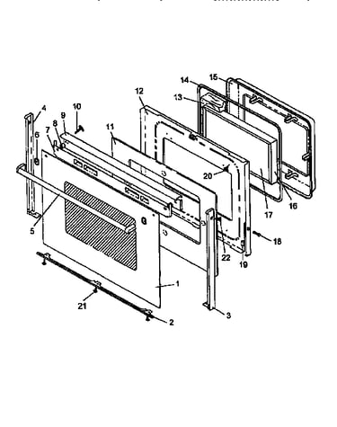 Oven door assembly