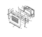 Amana ARH667E oven door assembly diagram