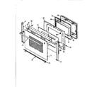 Amana ARH667WW oven door assembly diagram