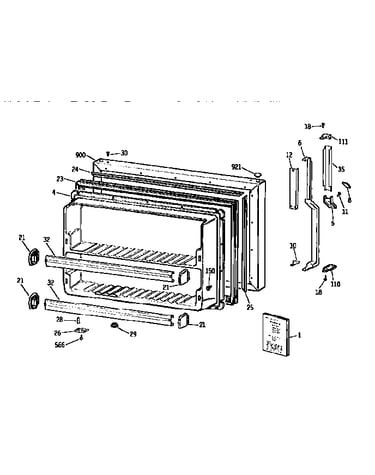Freezer door