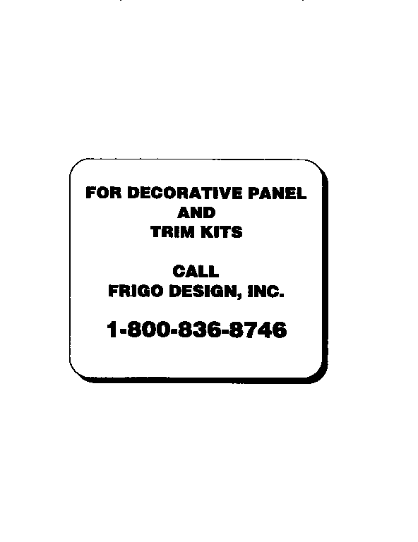DECORATIVE PANEL AND TRIM KITS