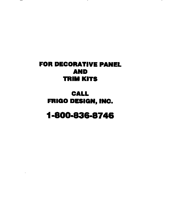 Panel and kit information