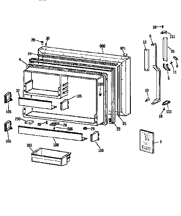 Freezer door
