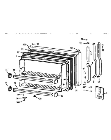 Freezer door