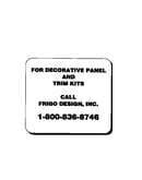 Decorative panel and trim kits