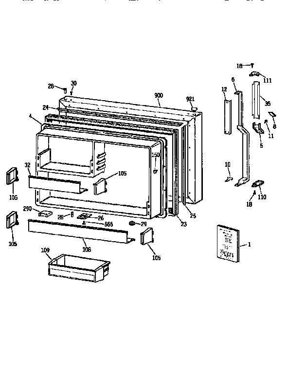 FREEZER DOOR