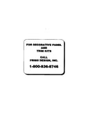 Decorative panel and trim kits