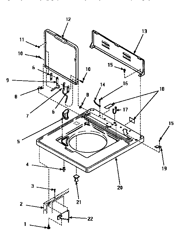 Cabinet top, door & rear panel