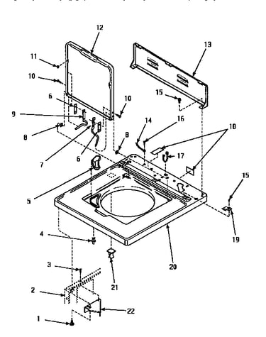 Cabinet top, door & rear panel