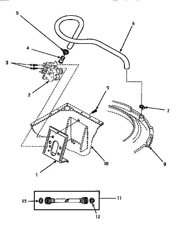 Inlet hose & mixing valve mount