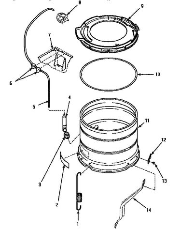 Outer tub & pressure hose