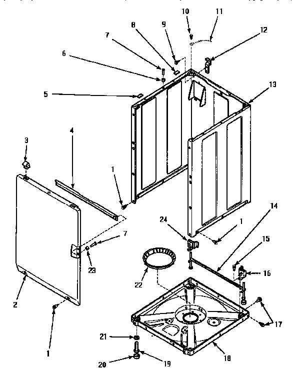 FRONT PANEL, BASE & CABINET ASY