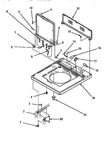 Cabinet top, door & rear panel