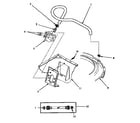 Amana AWM371W2 inlet hose & mixing valve mount diagram