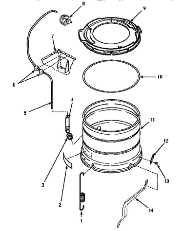 Outer tub & pressure hose