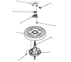 Amana AWM371W2 transmission assy & balance ring diagram